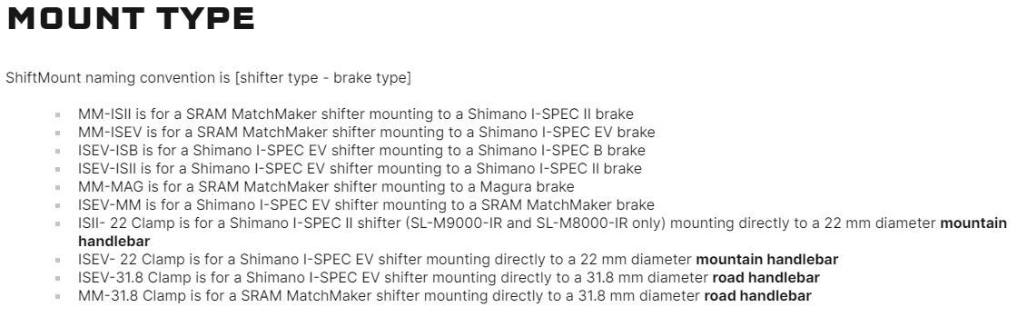 New Wolf Tooth ISEV – ISII Shifter Adapter – Shimano I-Spec EV I-Spec II