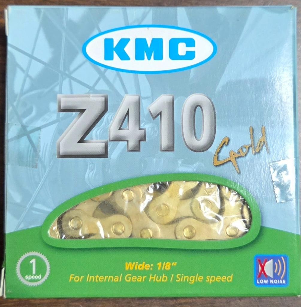KMC Z410 Gold 1/8″ Single-Speed 112L Bicycle Chain