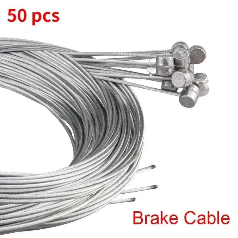 2M Bike Brake Shift Cable Stainless Steel Inner Wire Set 5-50pcs