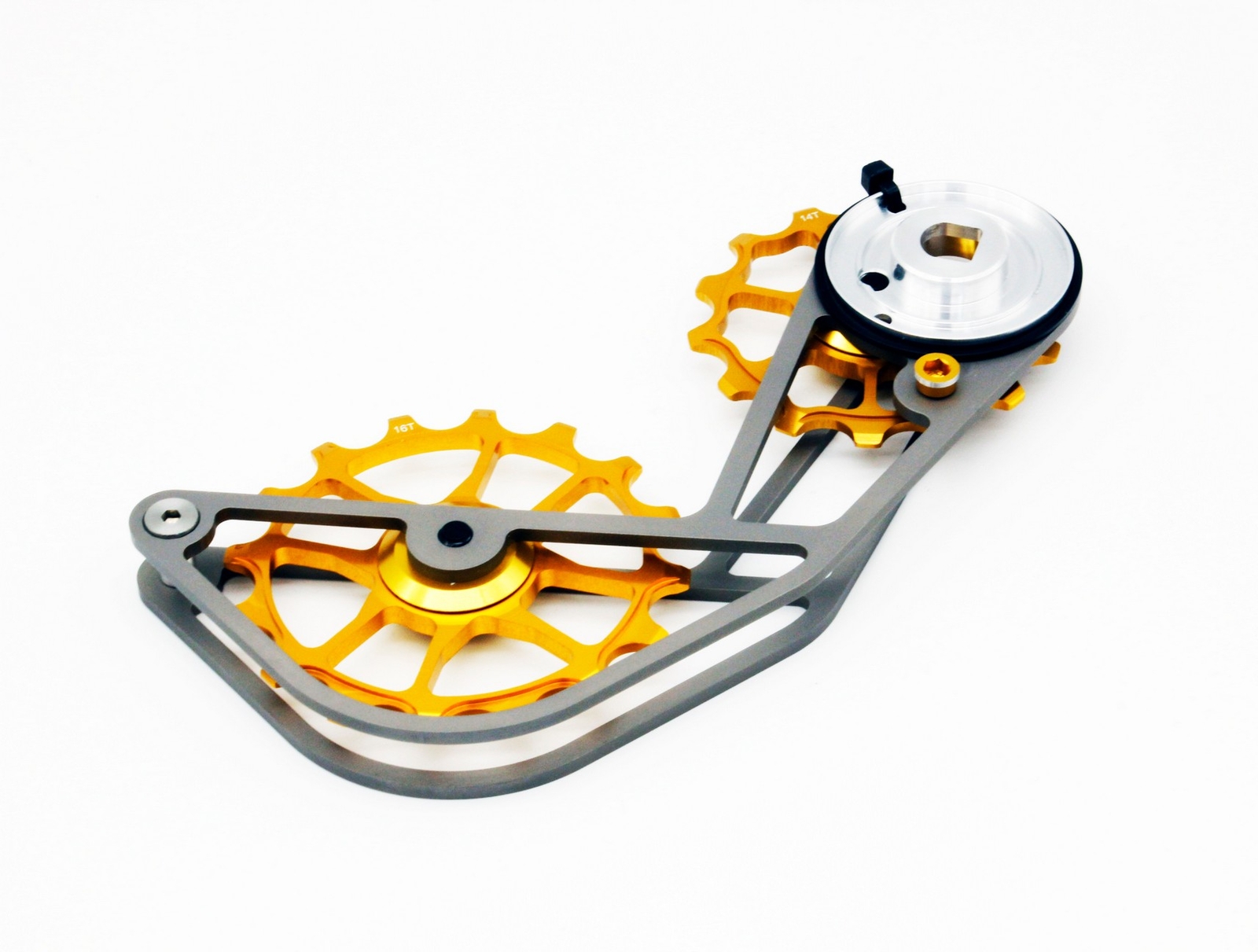 Swishti Road Riding Oversized Pulley Titanium Cage SRAM Force Etap Axs Gold Bike