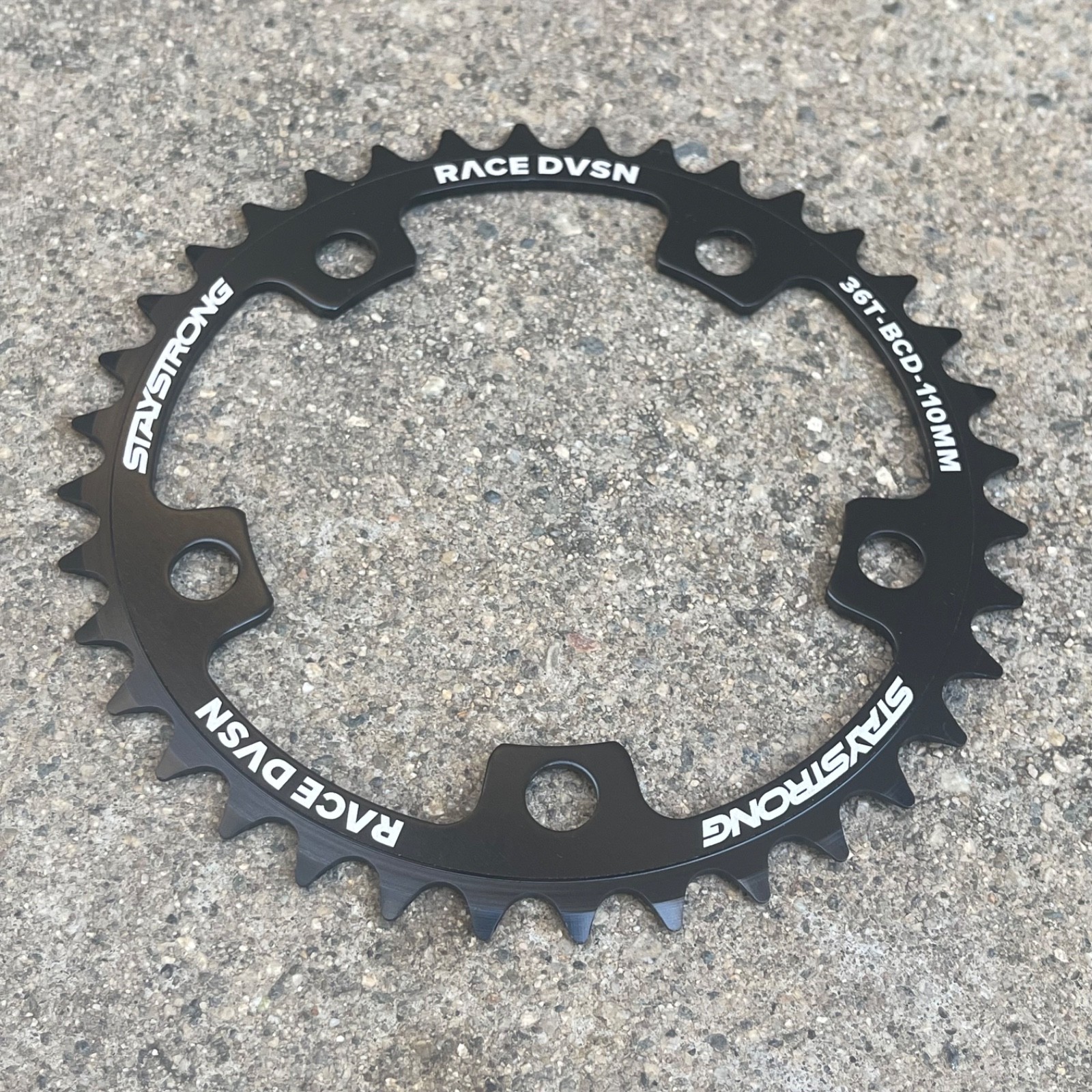 Stay Strong 6061 Alloy 5 Bolt Race Chain Chainring Black Chainrings FSA MCS SE