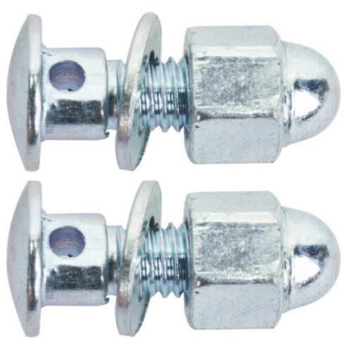 2 TWO Pack BICYCLE BIKE 6MM BRAKE CABLE ANCHOR BOLTs NEW In SILVER.