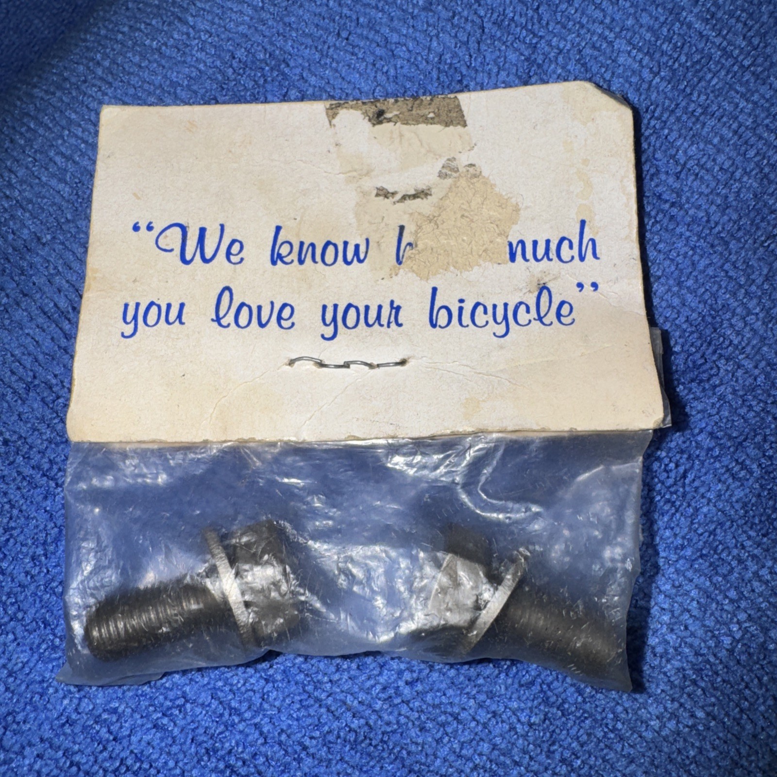 VINTAGE TITANIUM 15MM CRANK ARM BOLTS WITH WASHERS PAIR 18 GRAMS NEW IN PACKAGE