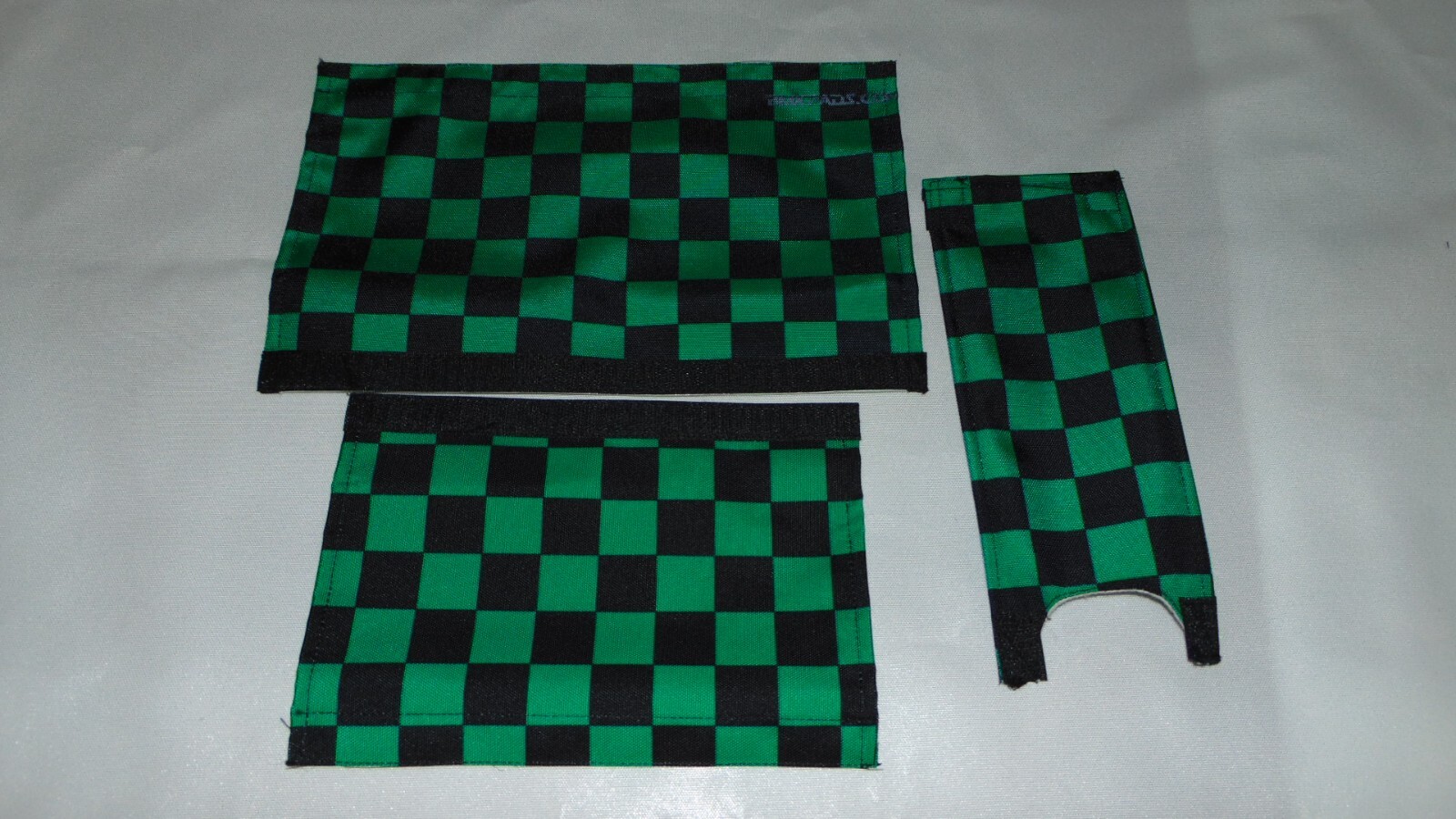 CHECKERED CLASSIC BIKE BMX PAD SET STEM HANDLEBAR TOP TUBE PADSET BLACK GREEN