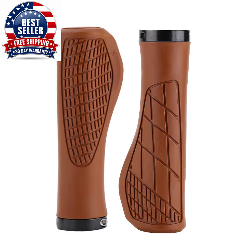 Bike Grips Rubber Mountain Bike Handlebar Cover Cuffs Shock Absorber anti Slip B
