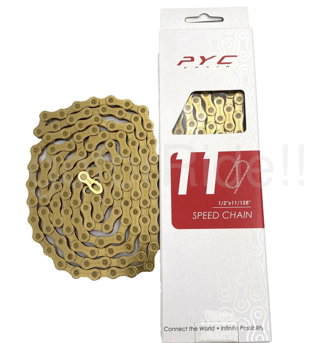 New PYC 11-Speed Ti Gold 1/2″X11/128″ 116L Bike Chain X11EL for SHIMANO/SRAM