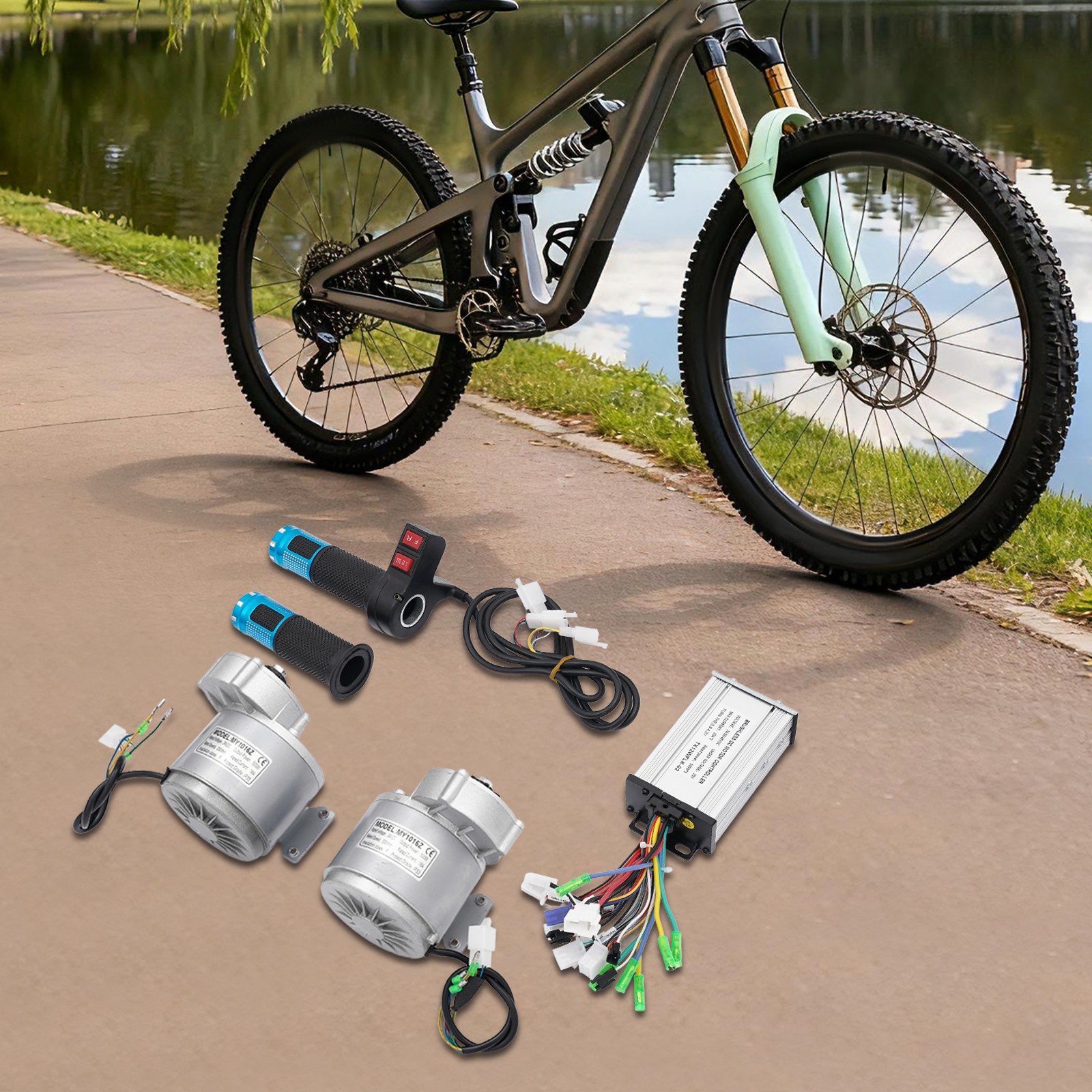24V Electric Conversion Motor Kit, Motor Conversion Kit with Reverse Throttle
