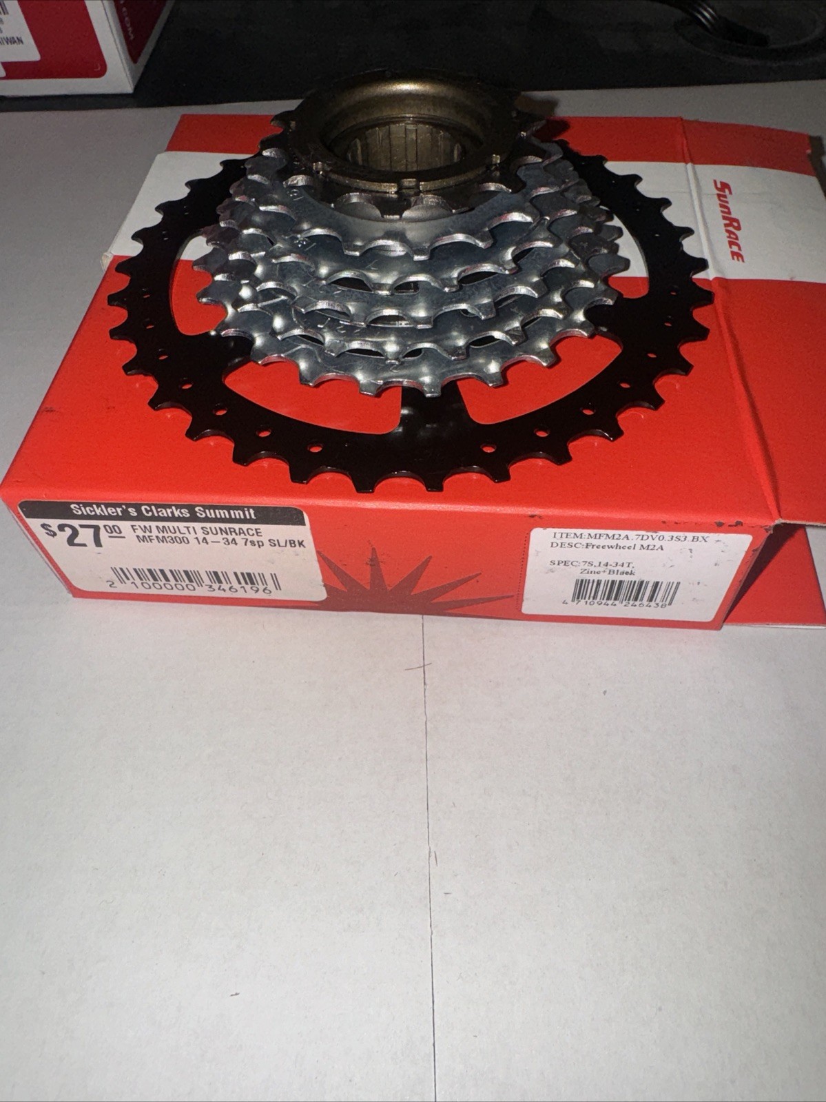 Sun Race MFM2A 7 Speed Cassette 14-34 Silver/ Black New Sealed In Box