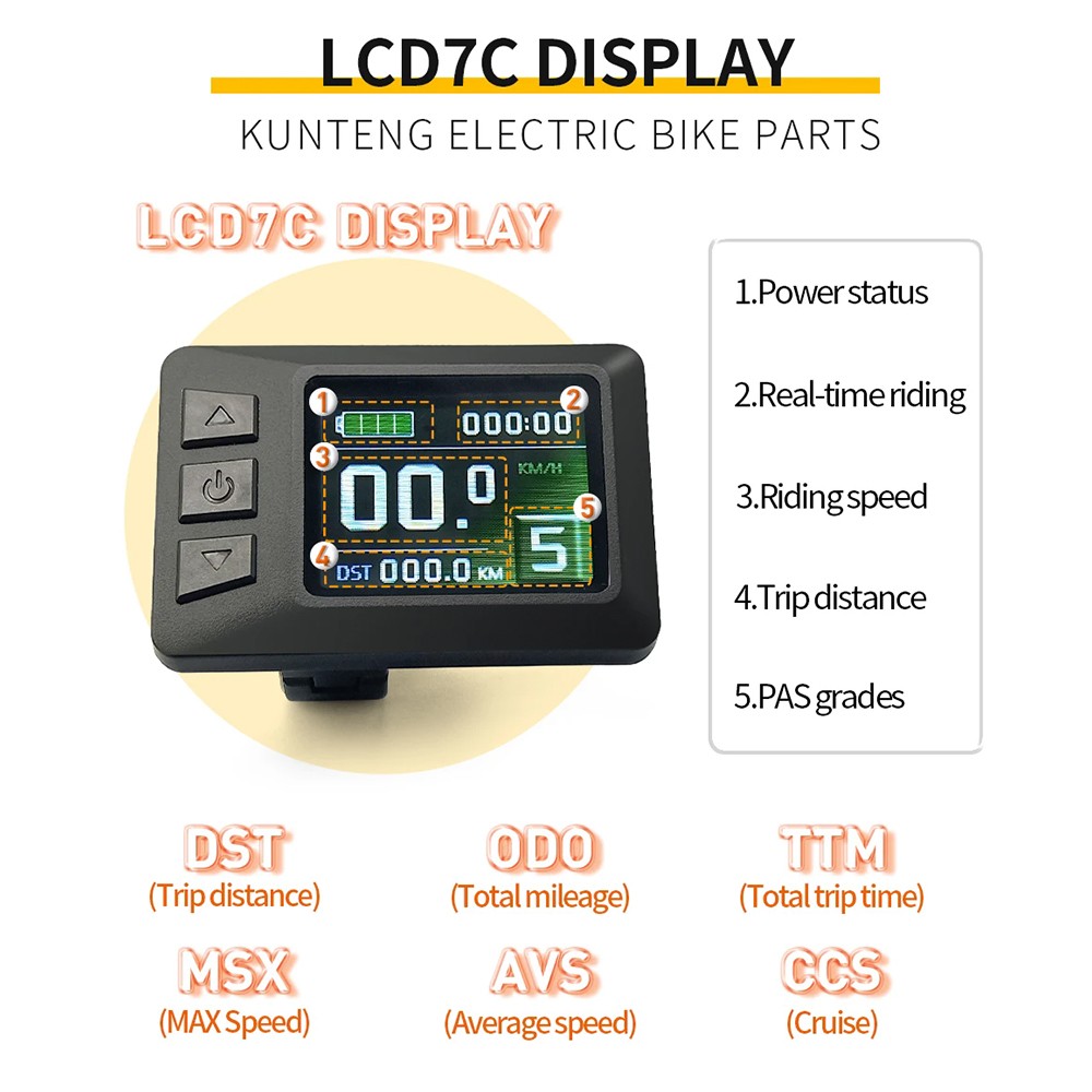 E-bike 36V/48V 30A-50A 1000W-3000W Controller+Display Kits for Electric Bicycle