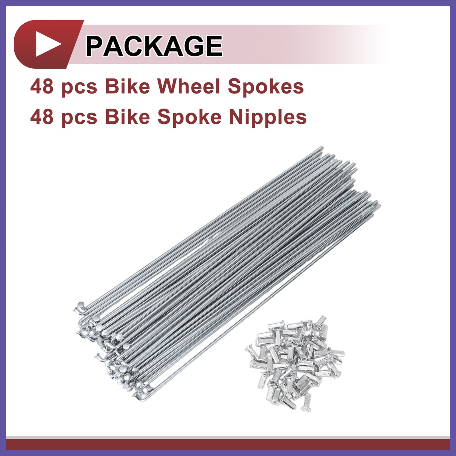 48 Set 10G Bicycle Spokes 260mm Bike Wheel Spokes