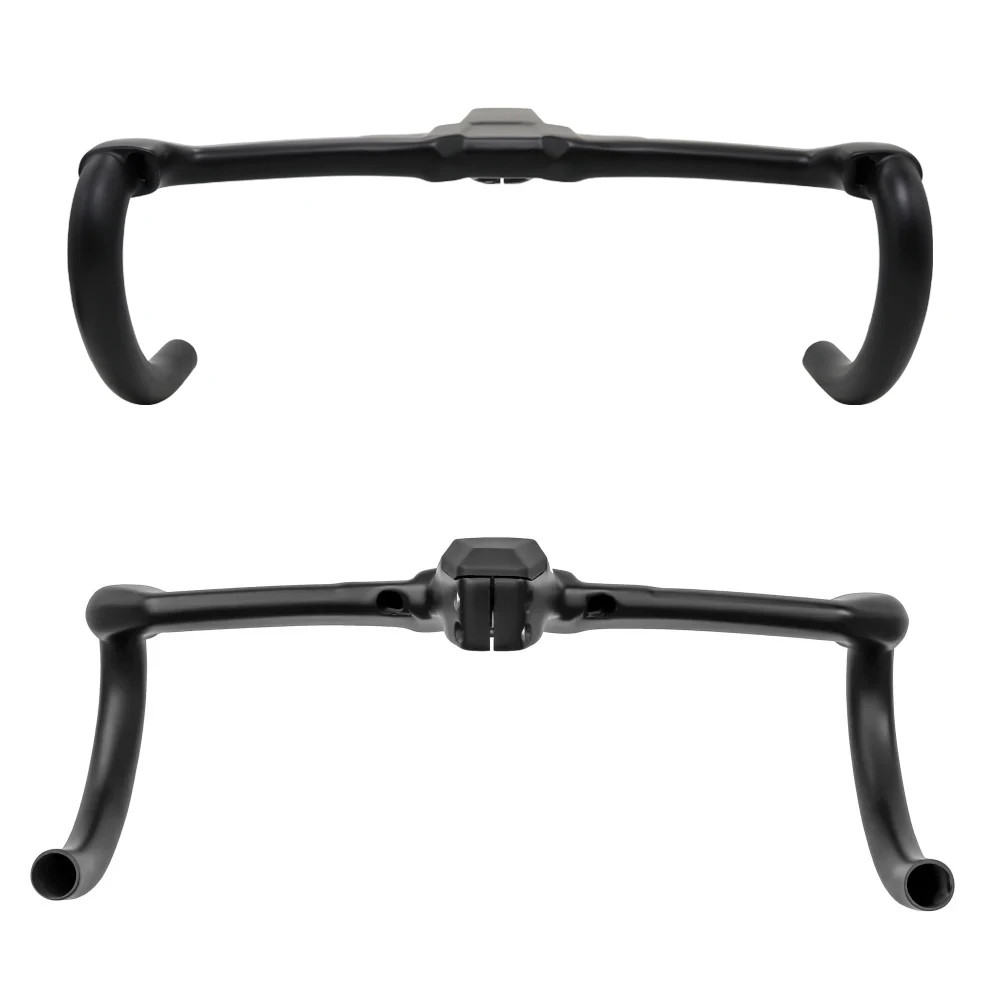 Integrated Carbon Aero Road Drop Handlebar Comfort Wide Stem for Road Bike