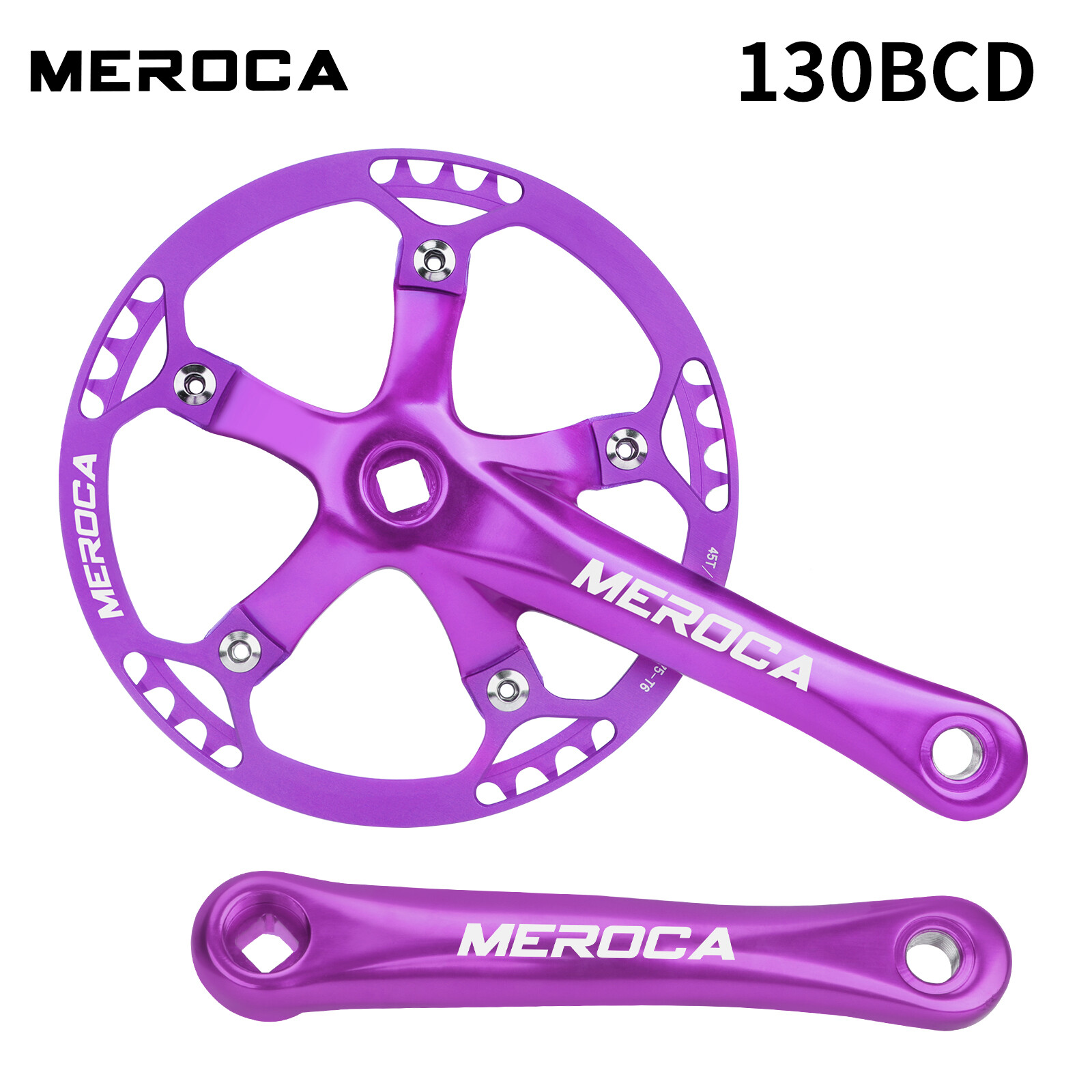 MEROCA Square Taper Crankset 130BCD Crank MTB Folding Bike Bicycle Crank Arms