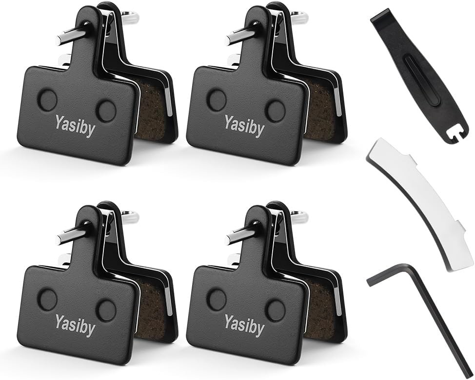 4 Pairs MTB Disc Brake Pads Resin & Semi-Metallic Quiet W/ Install Kit E-Bike US
