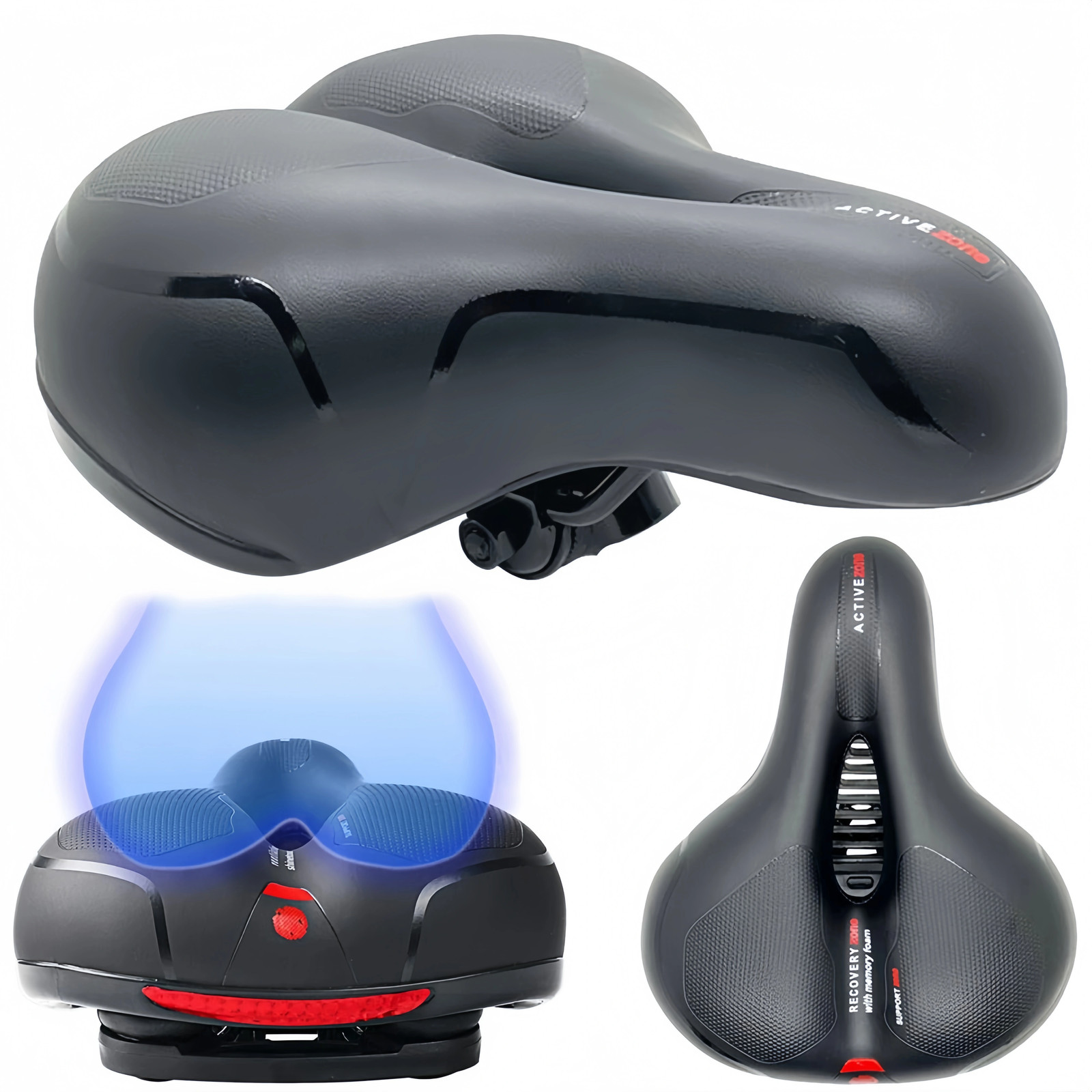 For bike Extra Wide Big Bum Bike Saddle Seat Bicycle Gel Pad Soft Comfort US