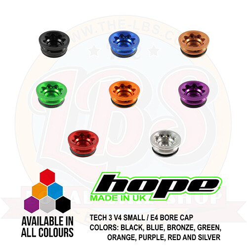 Hope Tech 3 V4 Small / E4 Brake Bore Cap – All Colors – Brand New