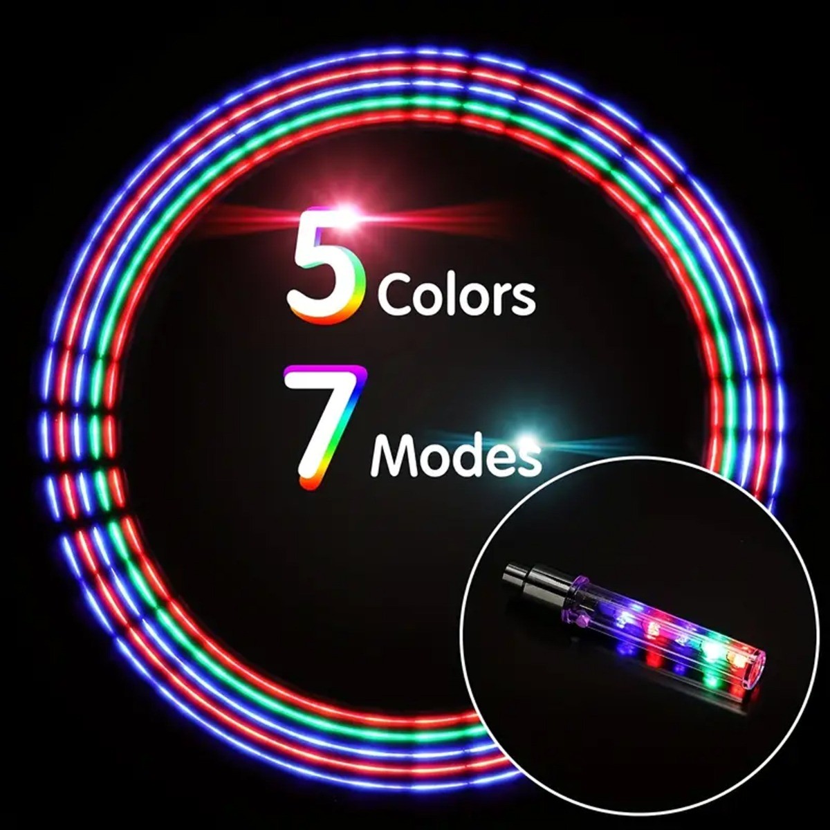 2Pcs Bike Car LED Bike Wheel Tire Valve Cycling Durable Accessory