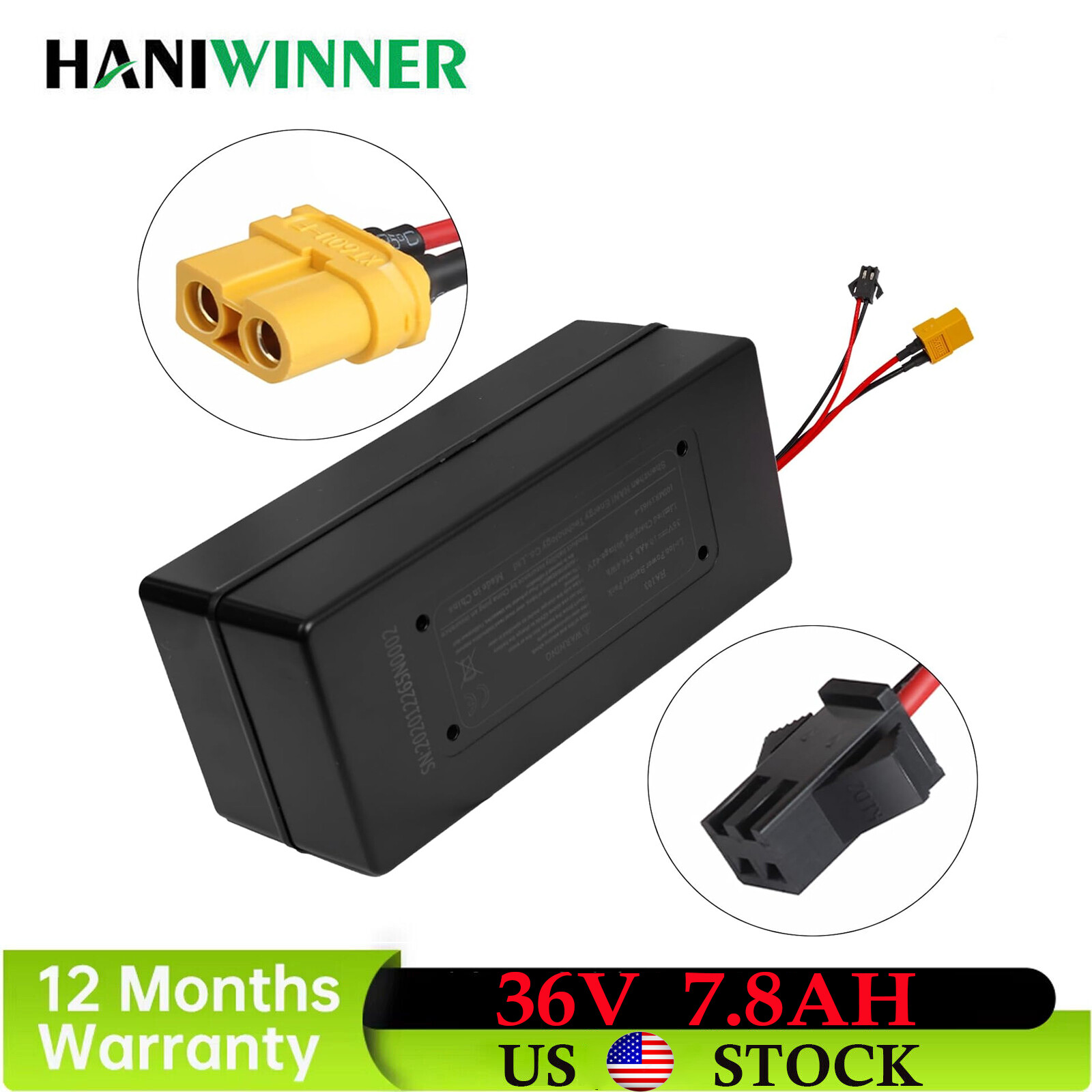 Jetson Bolt Pro Electric Bike Ebike Battery 36v 7.8AH 2 wire Genuine 350w HA103