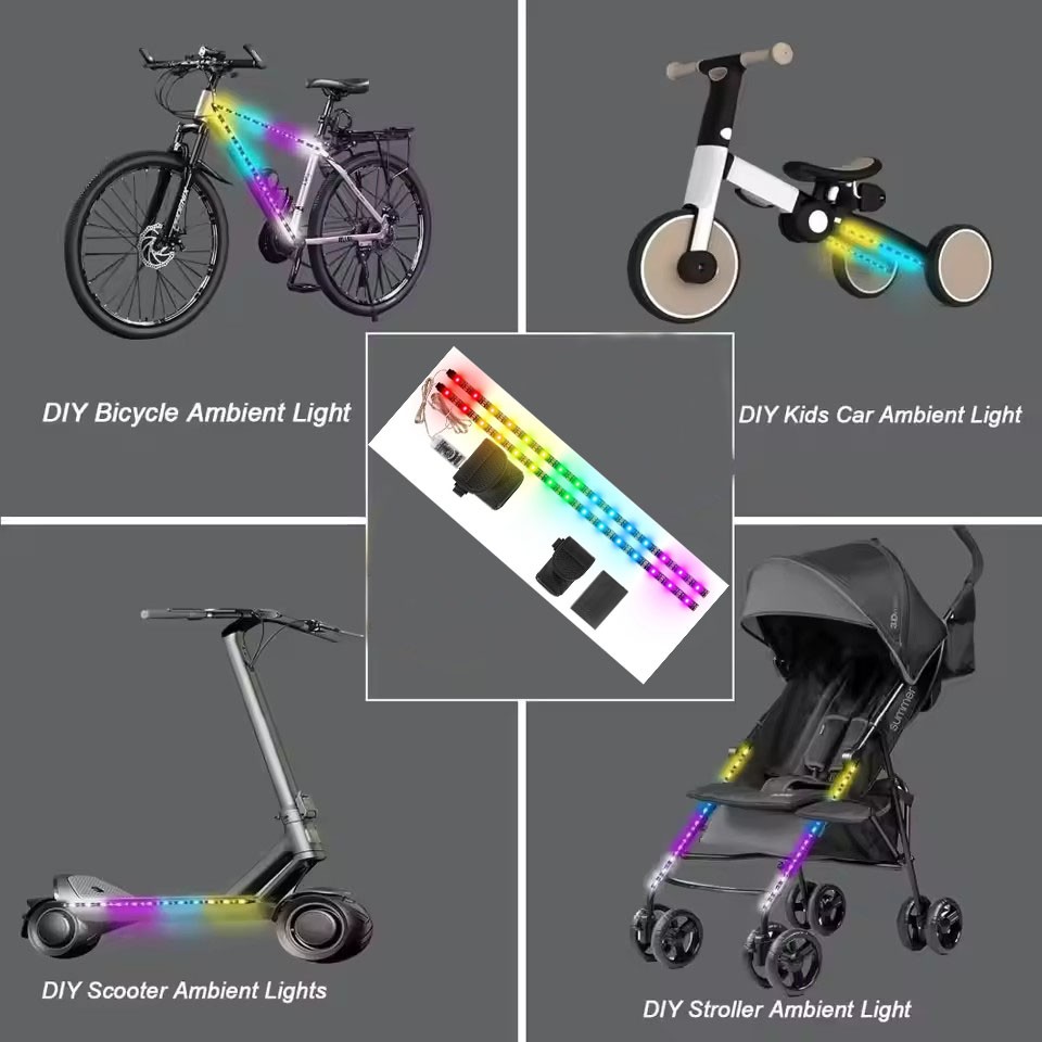 Bluetooth RGB LED Strip Light Remote Control for Electric Scooter Bicycle e-Bike