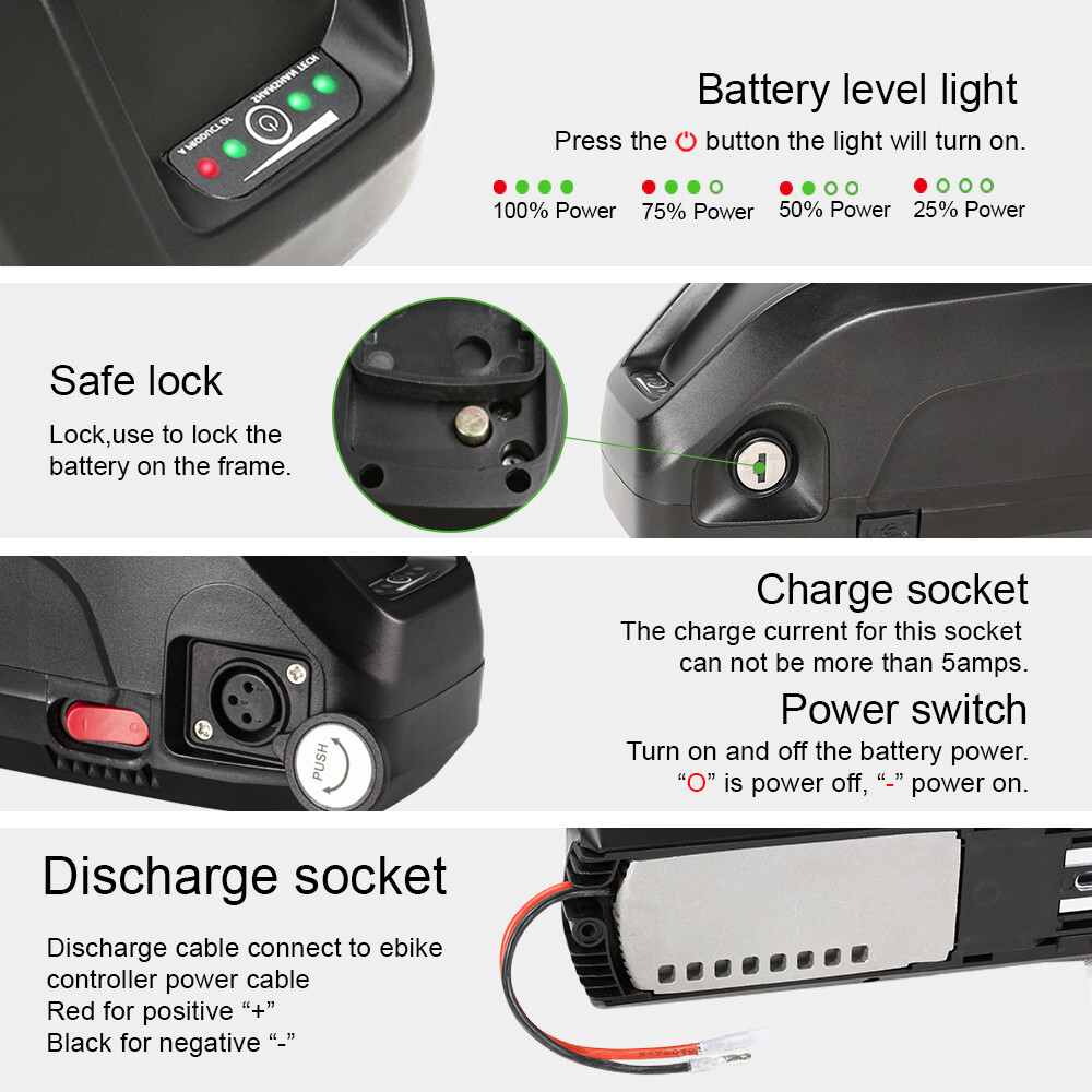 48V Lithium Battery 13Ah Hailong Ebike Battery Electric Bike Battery with USB