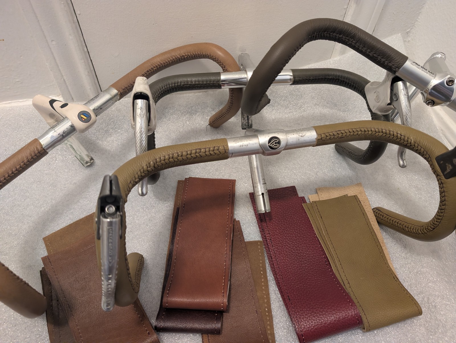 Leather Handle bar Wrap For vintage Roadbike