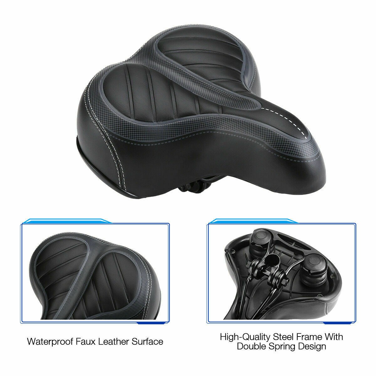 Comfort Wide Big Bum Soft Gel E-bike Bicycle Saddle Seat Air Cushion Gel Pad