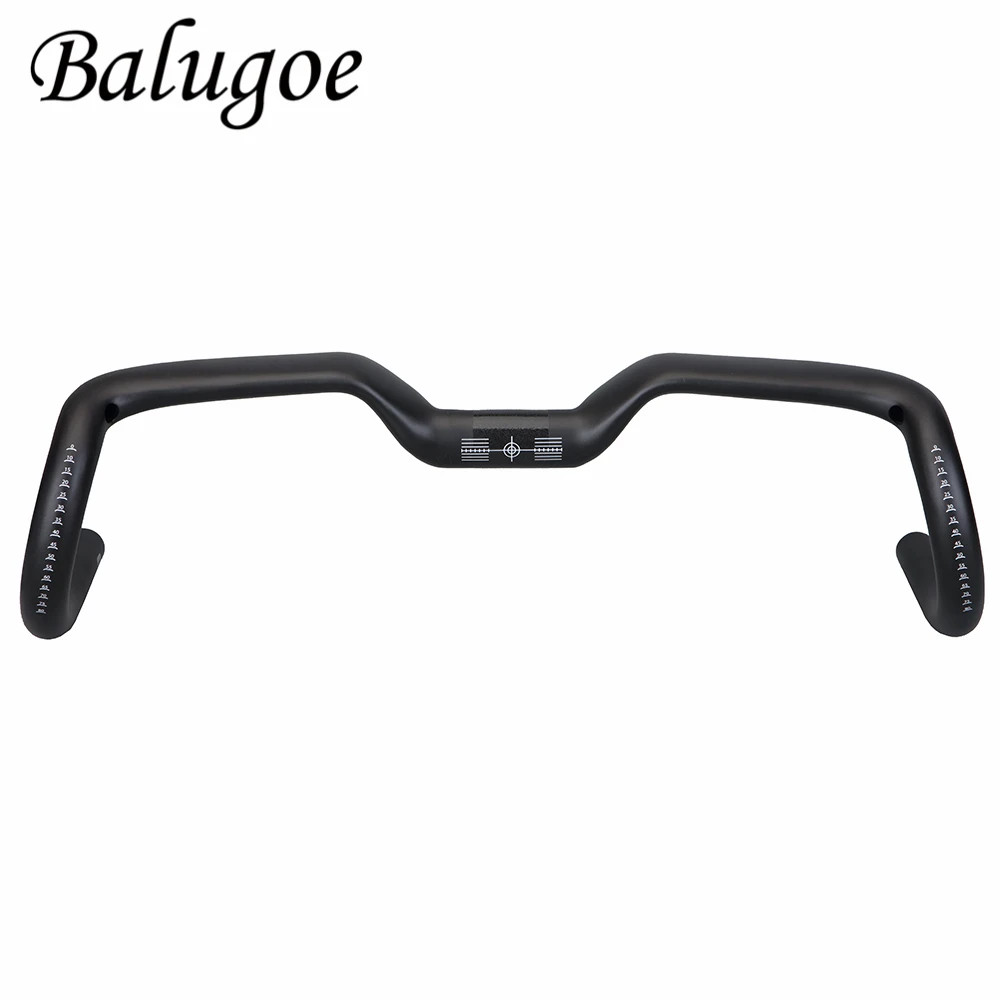 Carbon Fiber Mountain Road Bike Handlebar Full Internal Cable Routing 14° 31.8mm