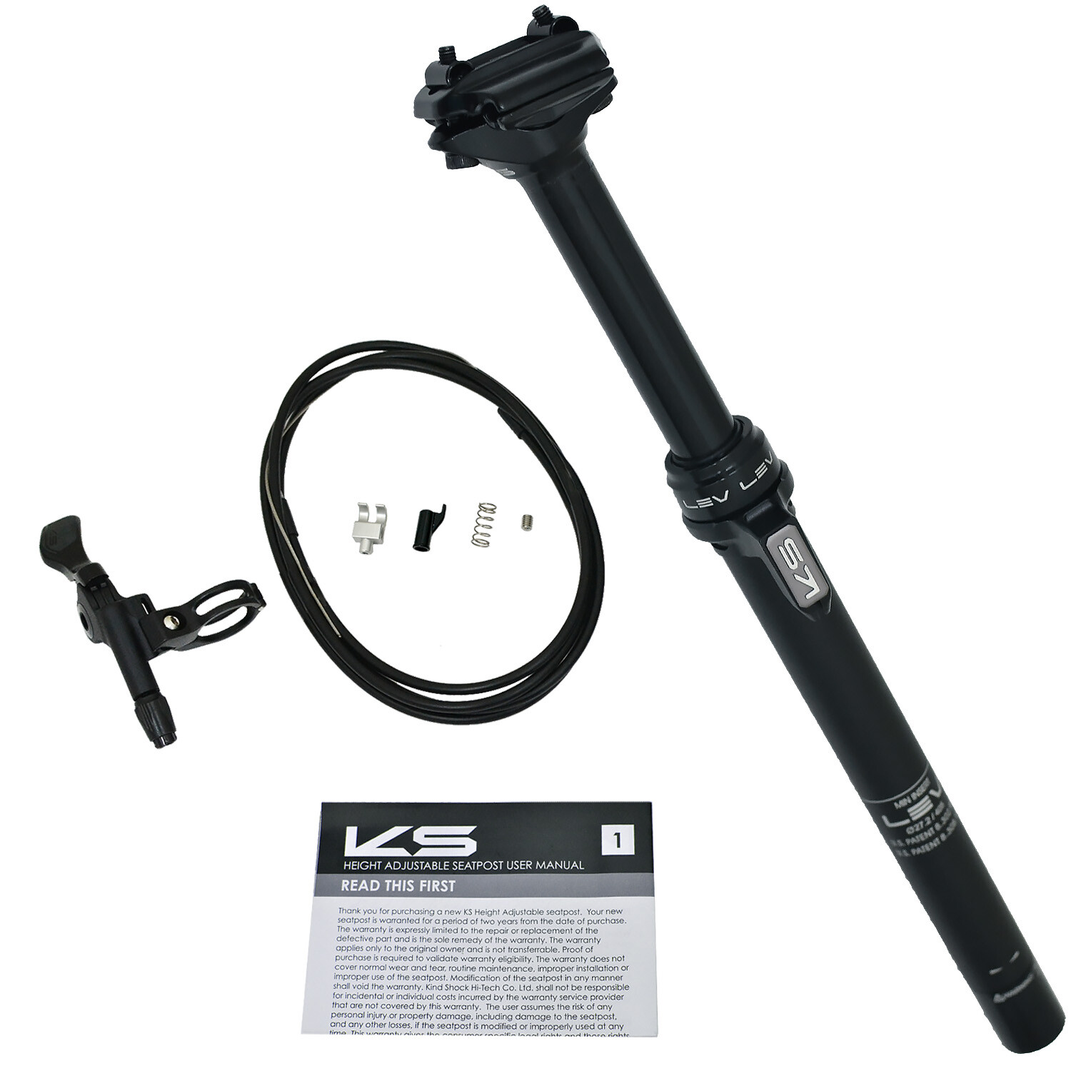 KS LEV 27.2x405mm Remote Dropper Adjustable Seatpost Travel 100mm