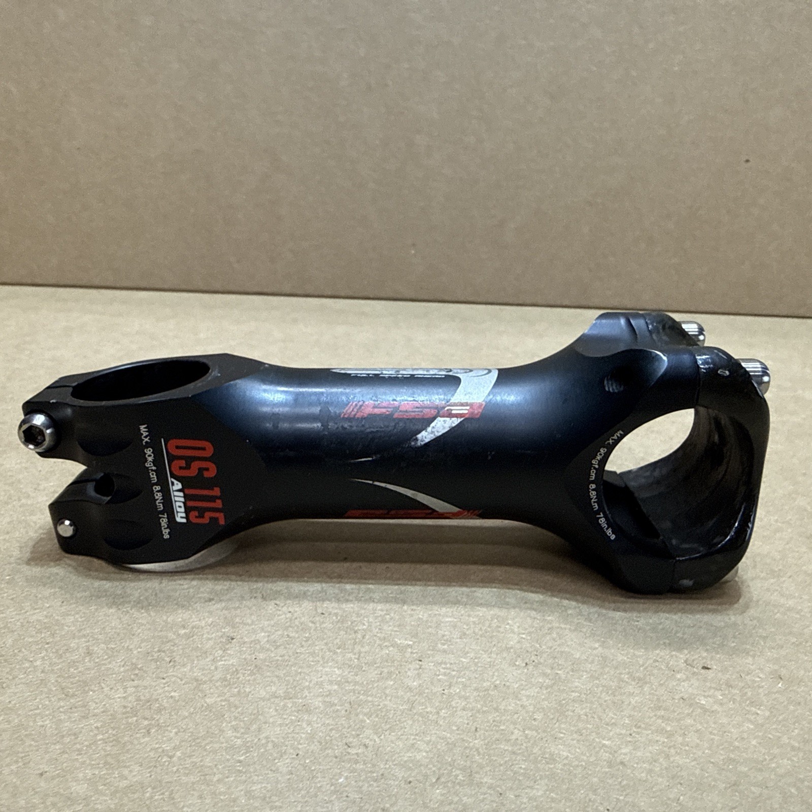 FSA OS115 Alloy 110mm 31.8 6 Rise Road Bicycle Stem w/ Carbon Face Plate mwl54