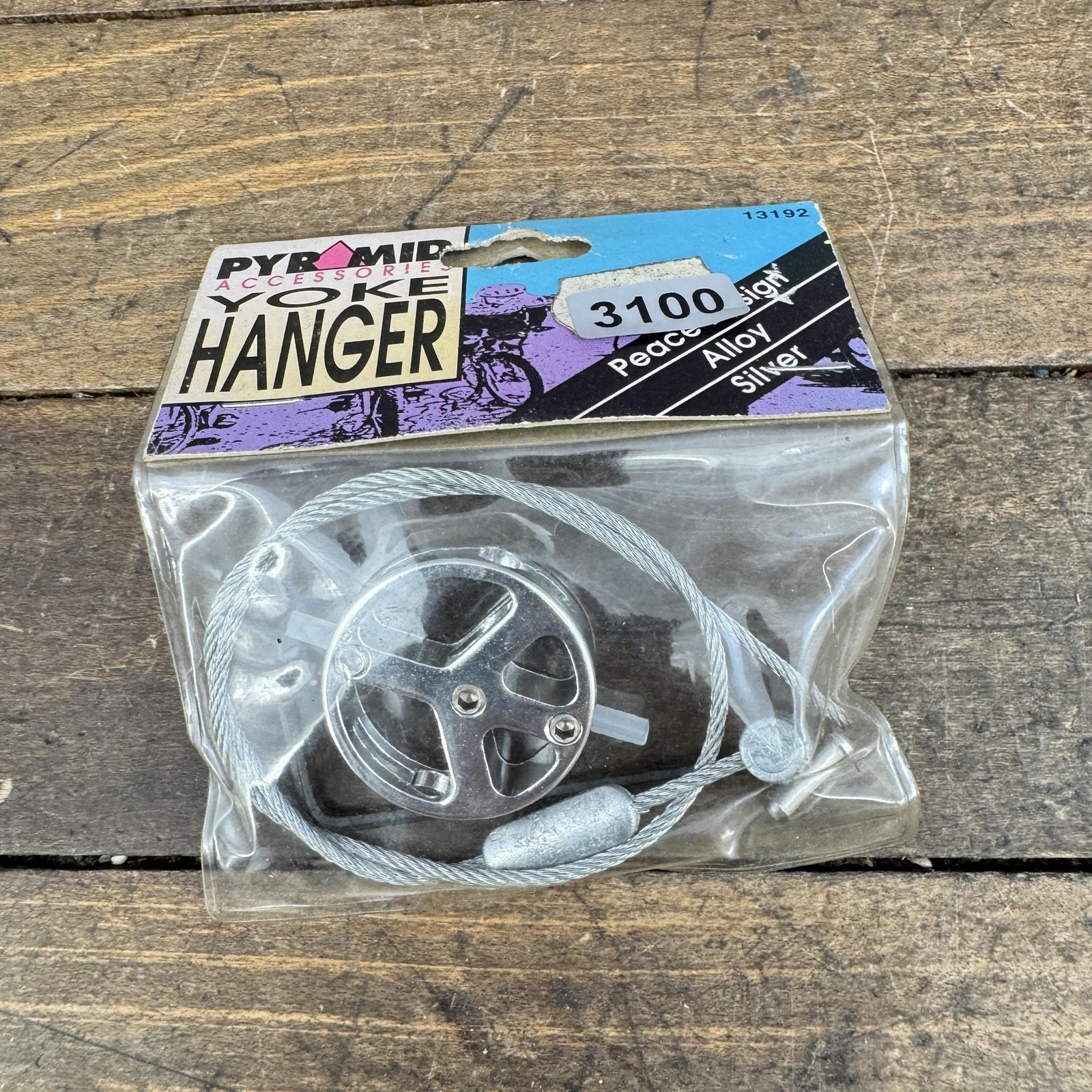 Vintage Brake Cable Hanger Peace Sign NOS Silver Mojo Straddle BMX 90s MTB