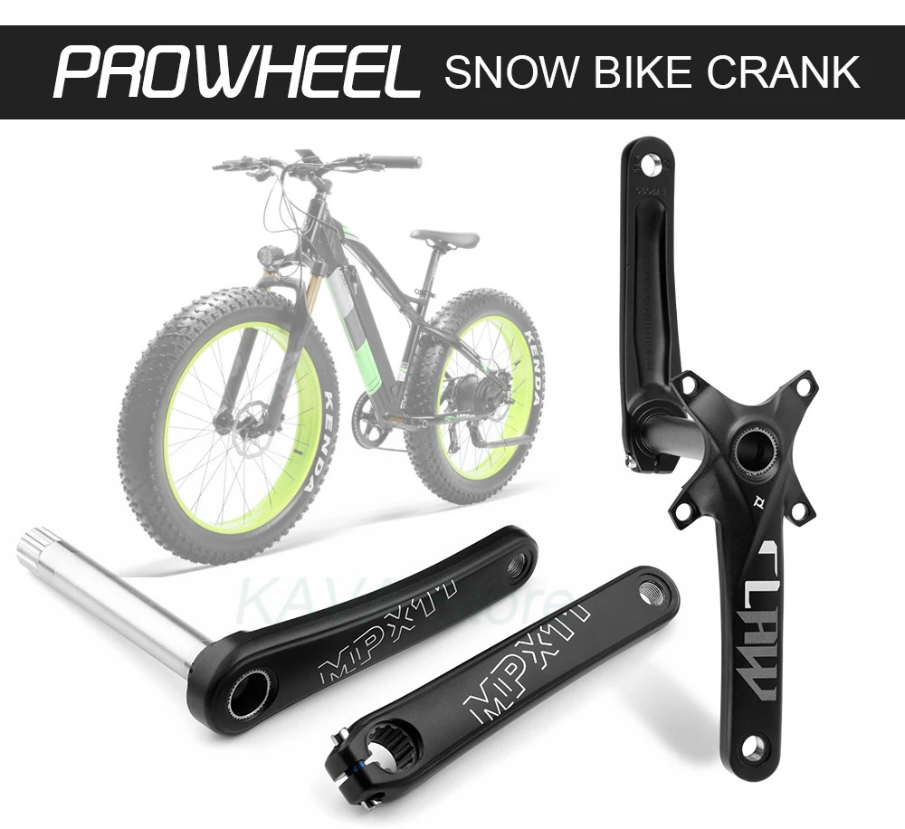 Snow Bike Crankset 170mm Fat Tire Bicycle Crank Arm with Bottom Bracket Parts