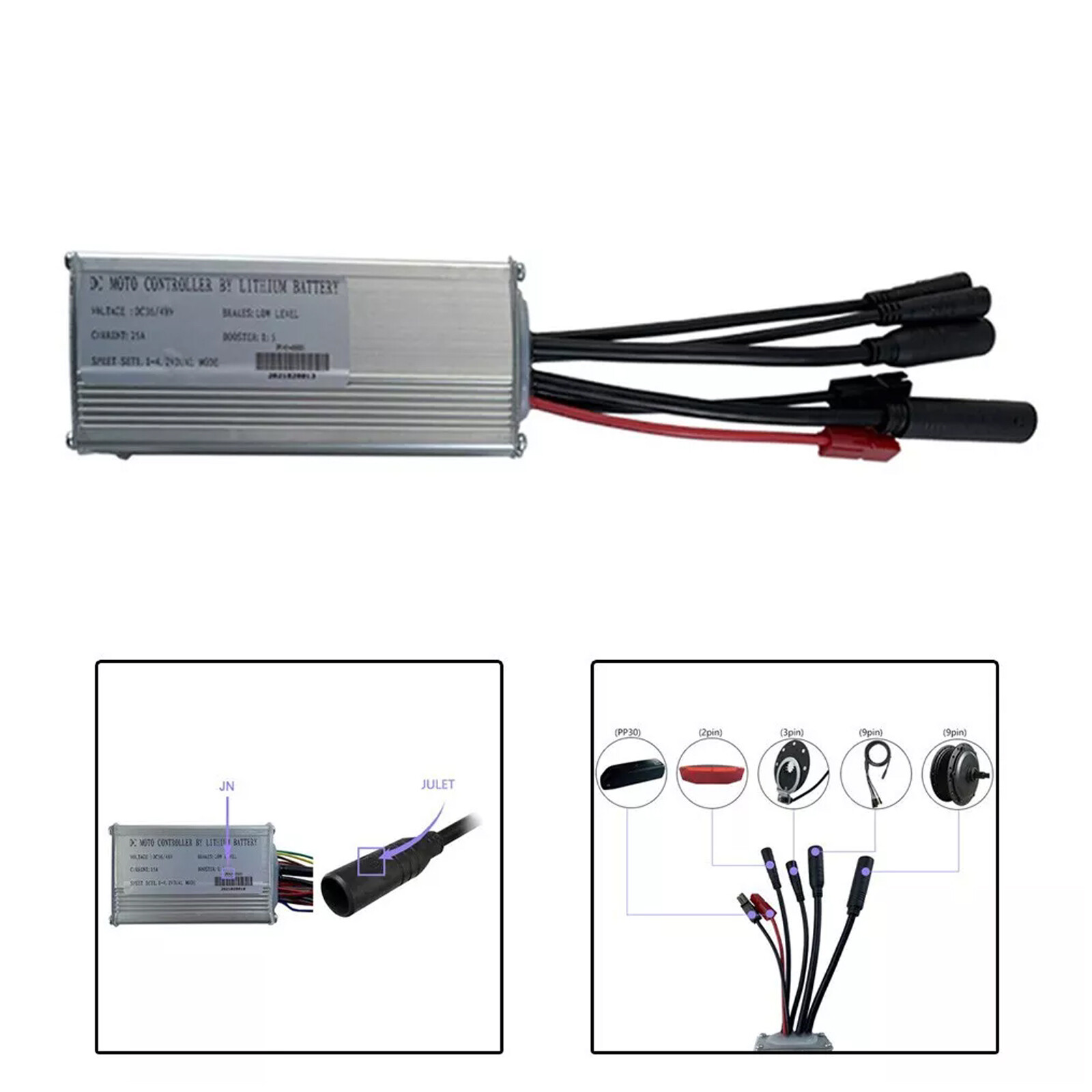JN 25A 36V/48V 500W/750W Waterproof Controller Brushless Hub Motor For E-bike