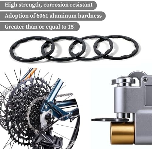 8 Pcs Headset Spacers for Bike Cassette, Bicycle Bottom Bracket Spacer 7/8/9/10/