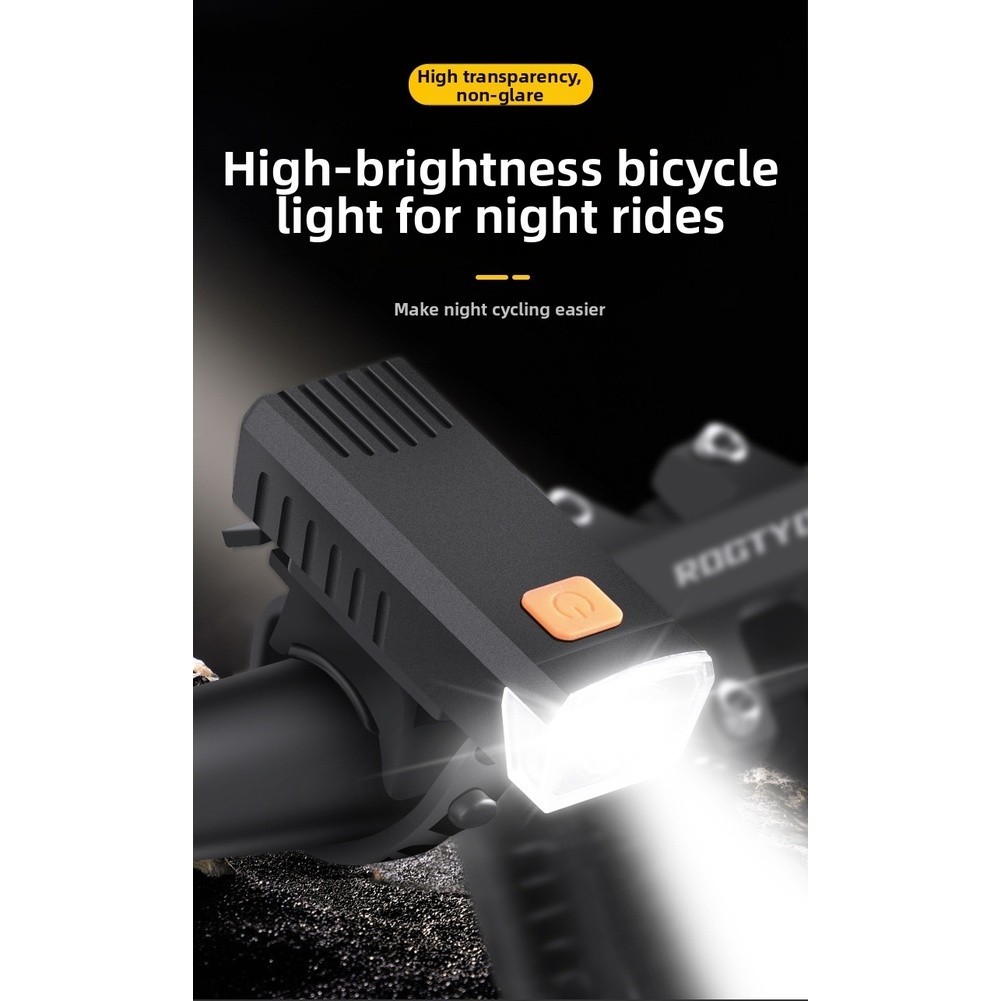 Rechargeable Front Light for Bicycle 100m Beam USB-C Quick Release Mount