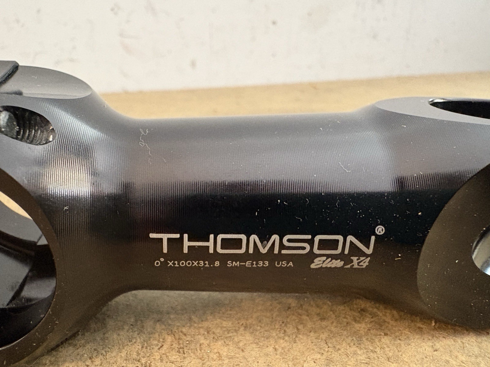 Thomson Elite X4 Bike Stem 31.8 x 100mm 0° BLACK 4-Bolt Alloy Road MTB Gravel