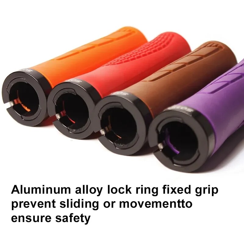 BUCKLOS Handlebar Grips Shock Absorption Ergonomic Lock-on Rubber Grip Anti-Slip