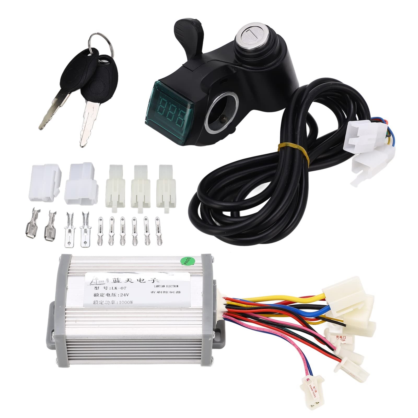 Electric Bike Motor Speed Controller & Thumb Throttle Set 24V 1000W Accessories