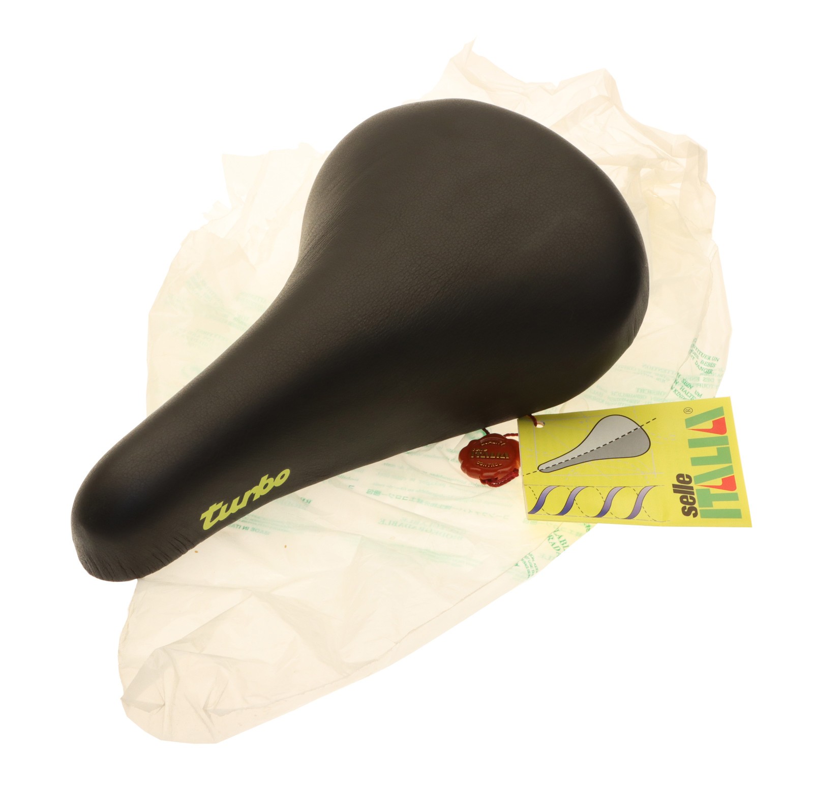 Selle Italia Ladies Turbo Saddle FeC Alloy Black Smooth Leather 1997 NOS NEW