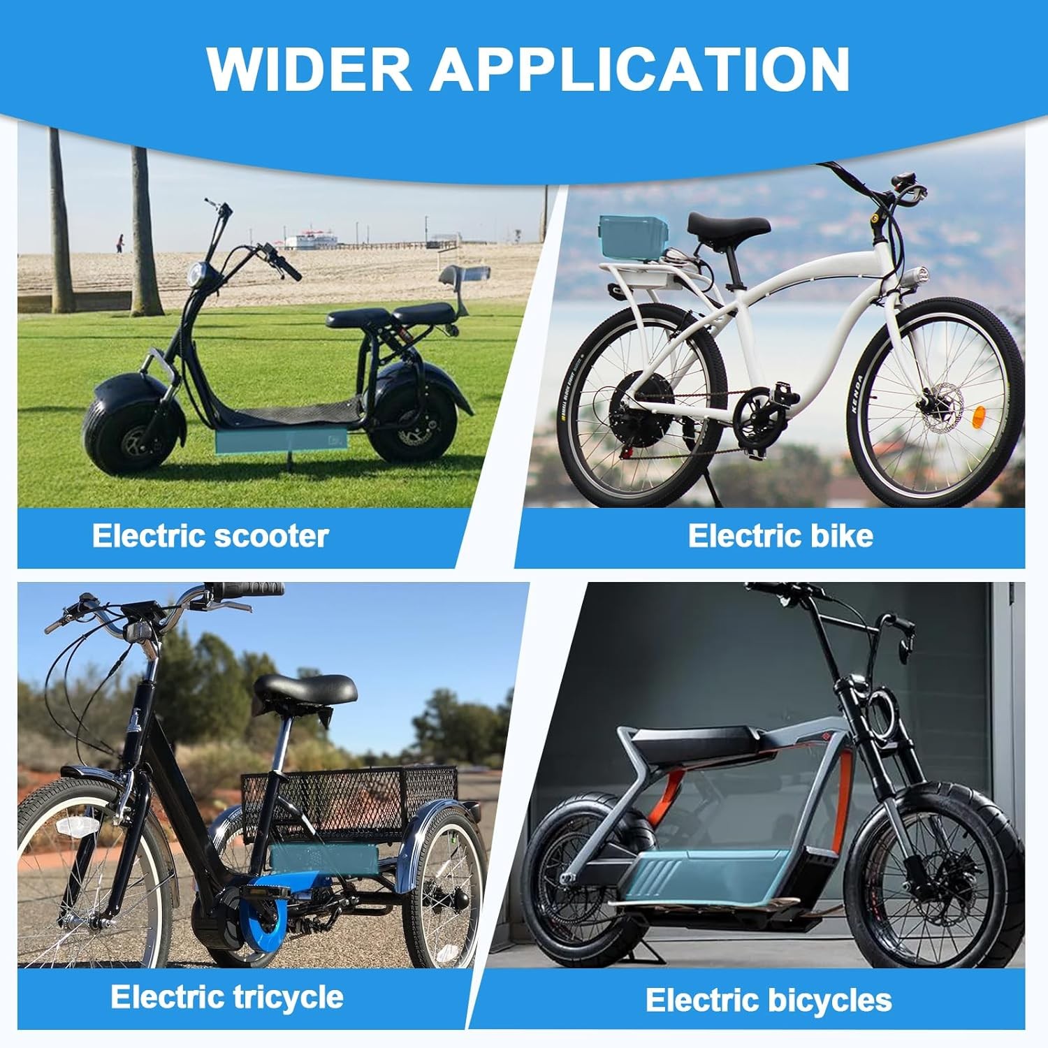 48V 52V 60V 72V 40Ah Li-Ion Ebike Battery for 0-5000W Motor E-Scooter Waterproof