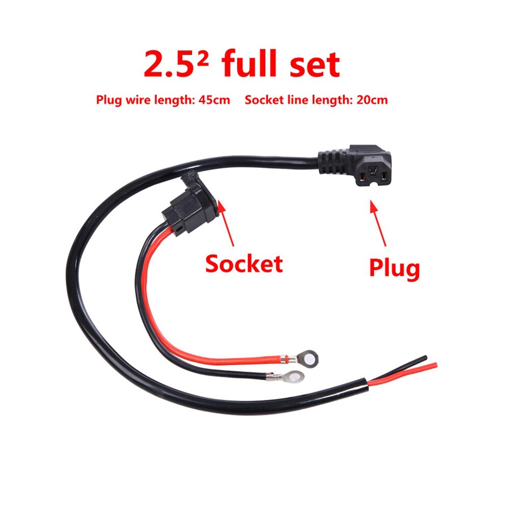 Electric Bike Battery Charging Socket E-Bike Battery Charger Male / Female plug