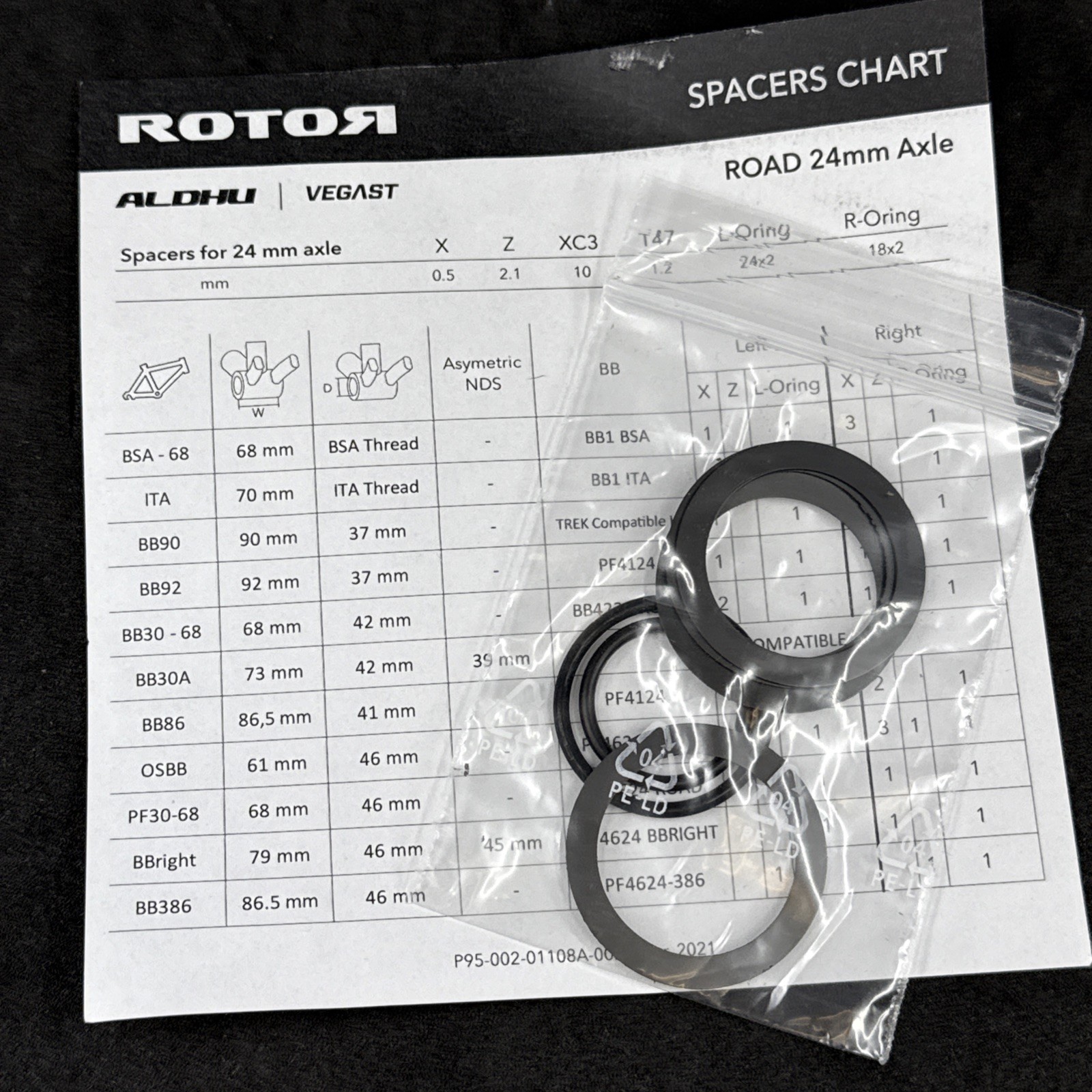 NEW Rotor NS24 Road Crankset 10-11 Speed 24mm Spindle 50-34T 172.5mm MSRP $289!