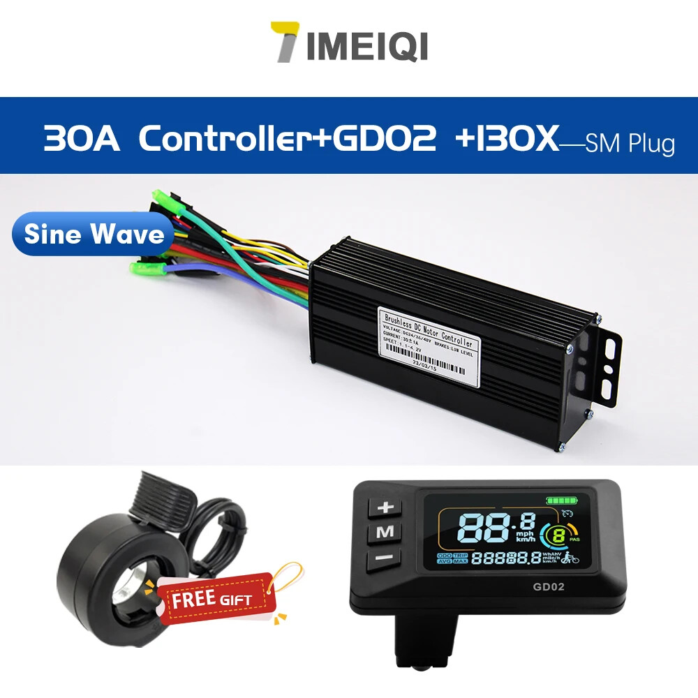 E-bike 3-mode Sine Wave 36V 48V 17A/26A/30A/40A Brushless Motor Controller Kits