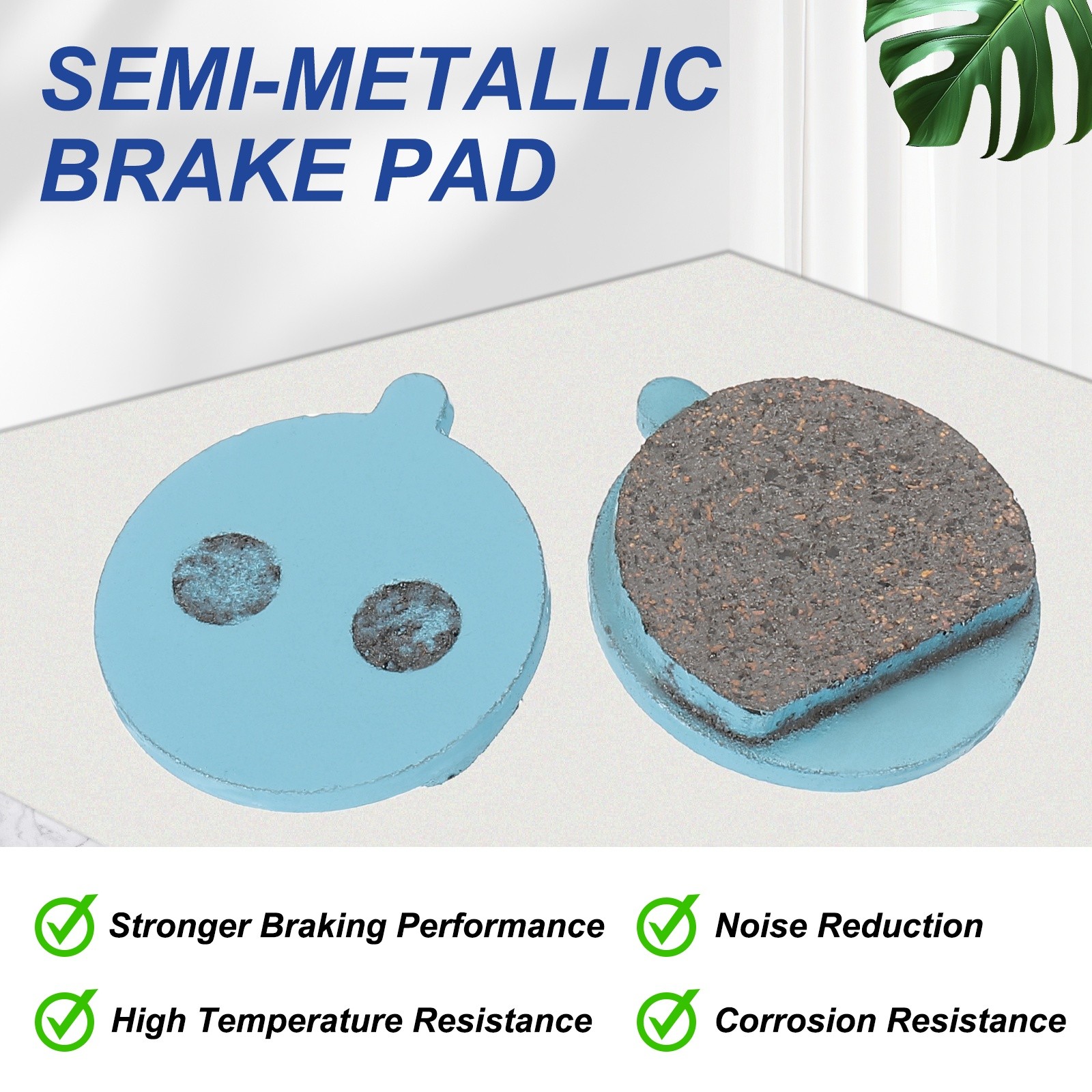 2set Disc Brake Pad 0.83″ x 0.94″ Bike Brake Pads, Blue