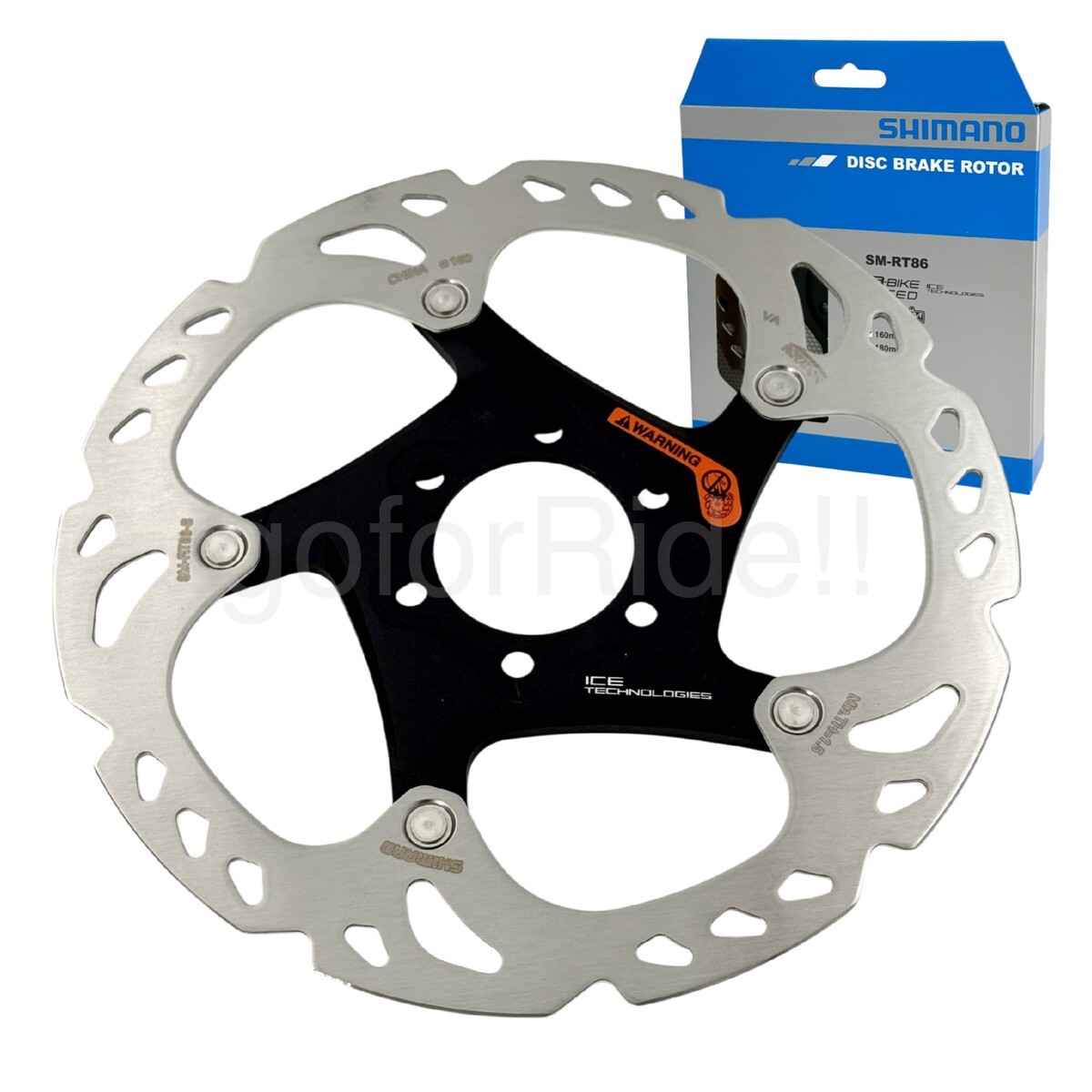 Shimano Deore XT SM-RT86 Disc Brake Rotor RT86S 160mm 6-Bolt IceTech for MTB