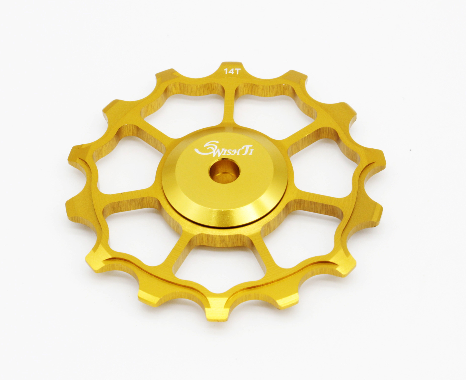 Swishti Narrow-Wide Bike Oversized Fully-CNC Derailleur Pulley 14T Gold