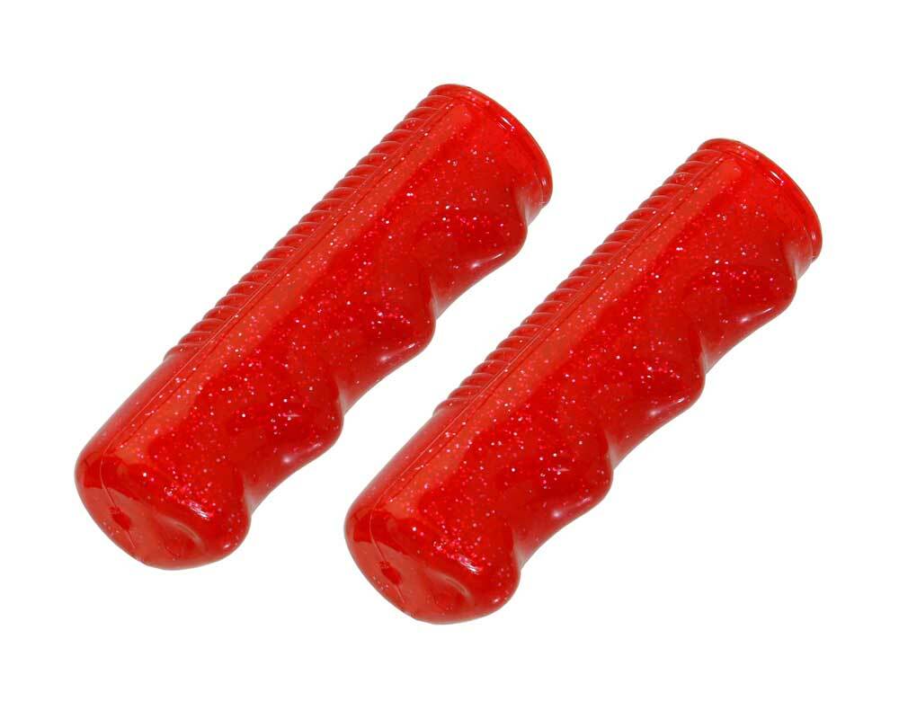 SPARKLE Red Bicycle Handlebar Grips Glitter Vintage Lowrider Cruiser Bike.