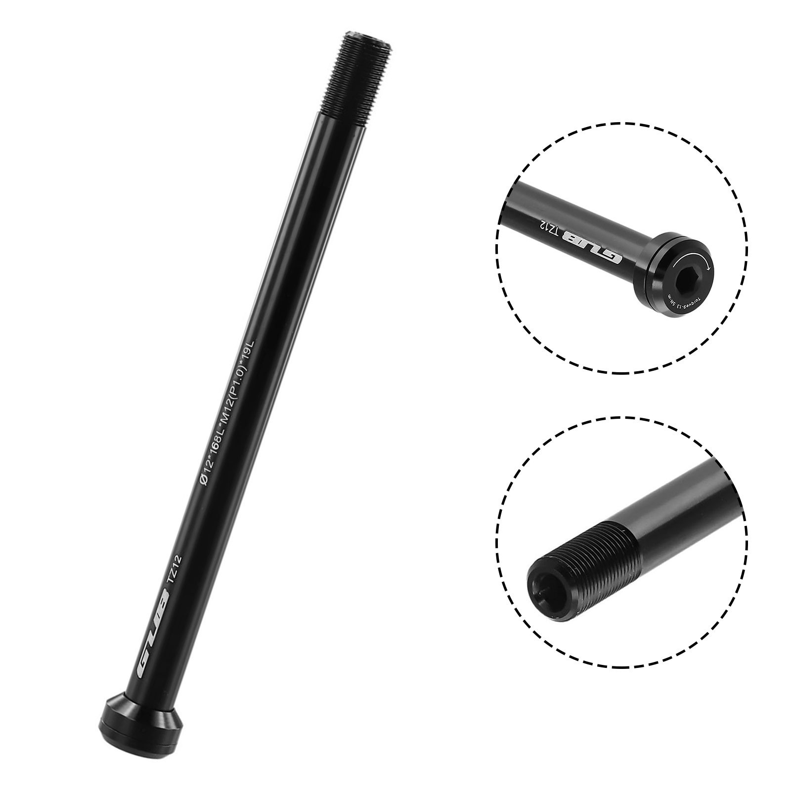 12mm X 162/165/168/171/174/175/181L Thru Axle Skewer Axle Bike MTB Useful Duable