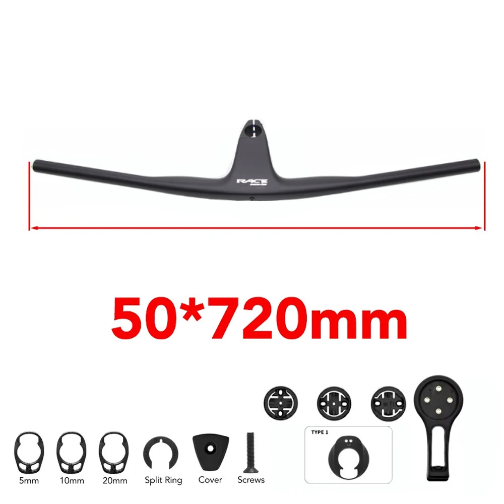 Carbon Fiber Integrated MTB Handlebar -17 Degree Internal Cable 50mm-90mm Stem