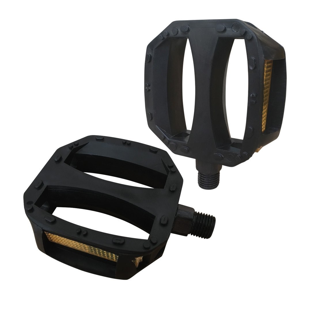 N3od3er Kids Bike Pedals 1/2-Inch Small Bicycles Resin for 12‘’ black