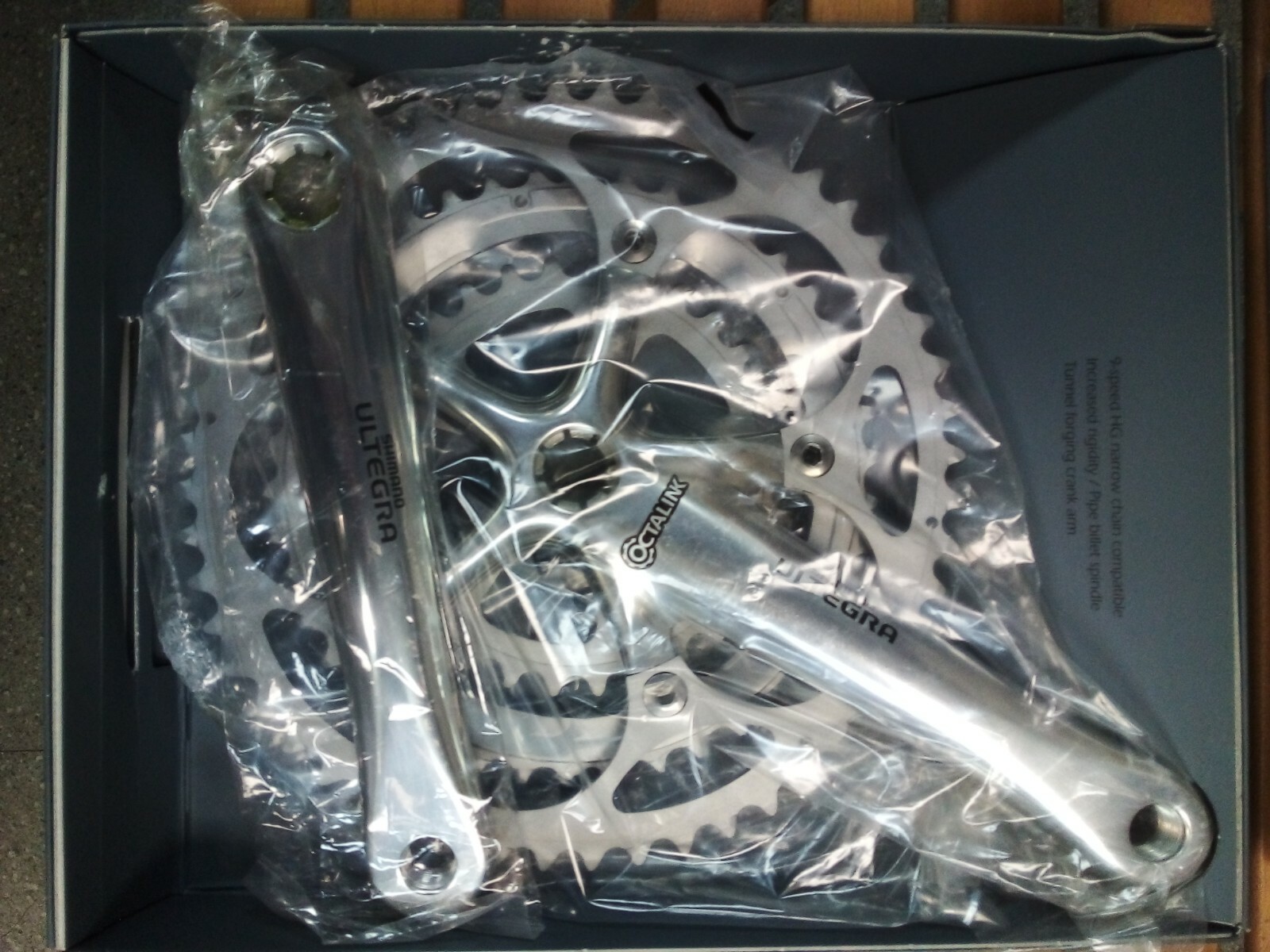 Shimano Ultegra model FC6503 front chainwheel set.