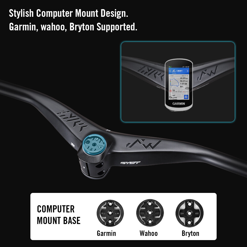 T1000 MTB XC Bicycle Carbon Full Inner Cable Integrated Handlebar 780mm -12°